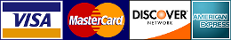 Visa, MasterCard, Discover, and American Express image.