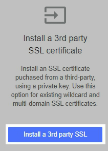 Install a Third-Party SLL option