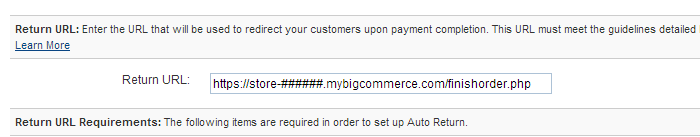 Return URL in PayPal