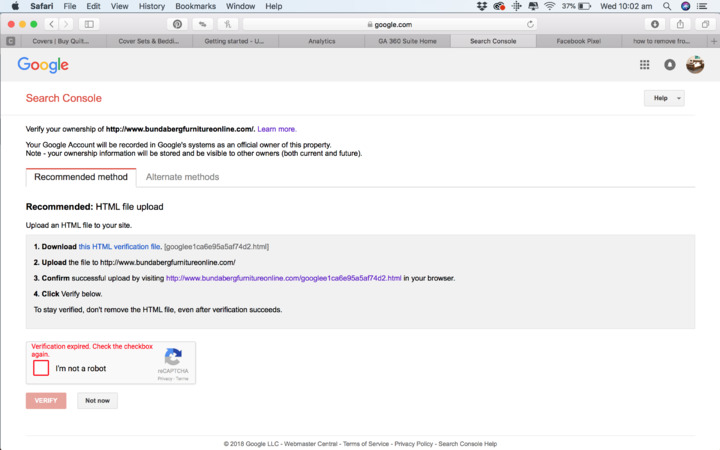 google search console